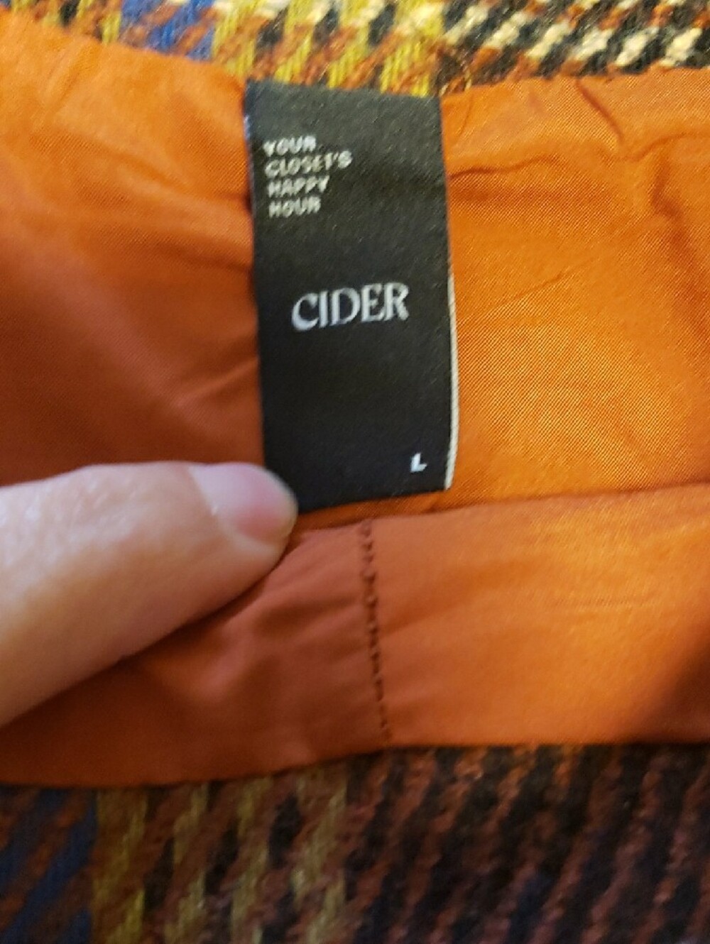 Cider Brown Multicolor Plaid Cropped Blazer And Mini Skirt - Picture 10 of 12